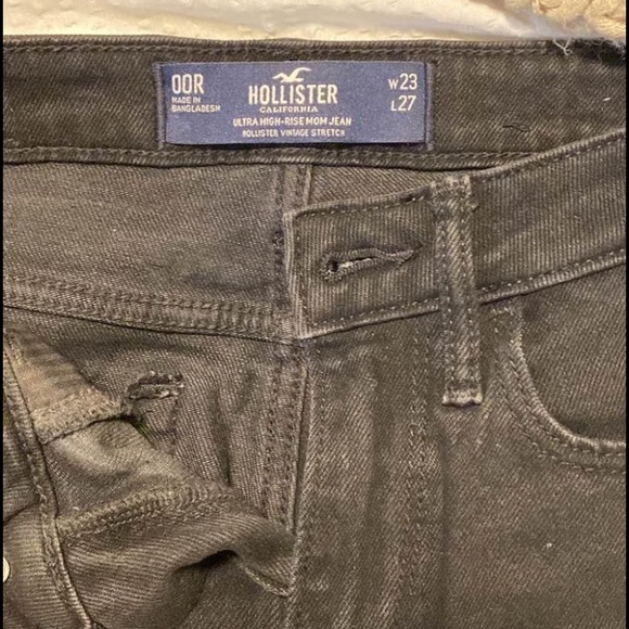 Hollister size 00 black mom jeans - Picture 3 of 3